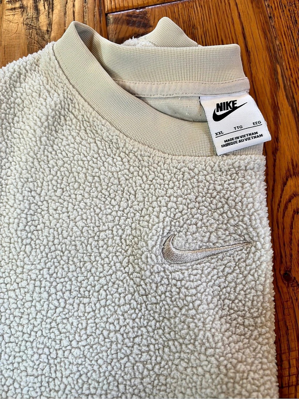 Nike Fleece Sweatshirt in Cream Women’s XXL